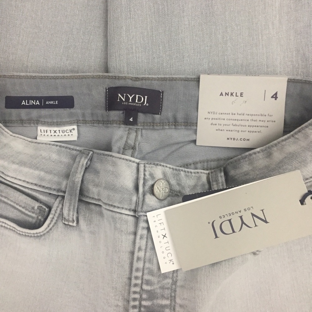 NYDJ Alina Ankle Jeans Grey Skinny Sz 4 - Picture 5 of 7